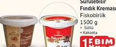 FİSKOBİRLİK SÜRÜLEBİLİR FINDIK KREMASI 1500 G